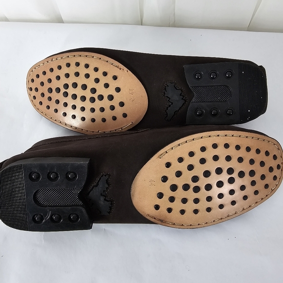 Laurent Effel Chocolate Brown Suede Leather Loafer Driving Shoe Size 44 - Picture 7 of 9